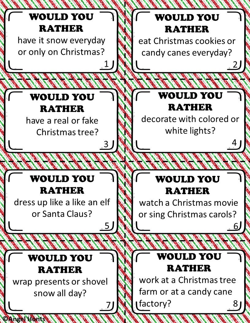 Christmas Would You Rather 