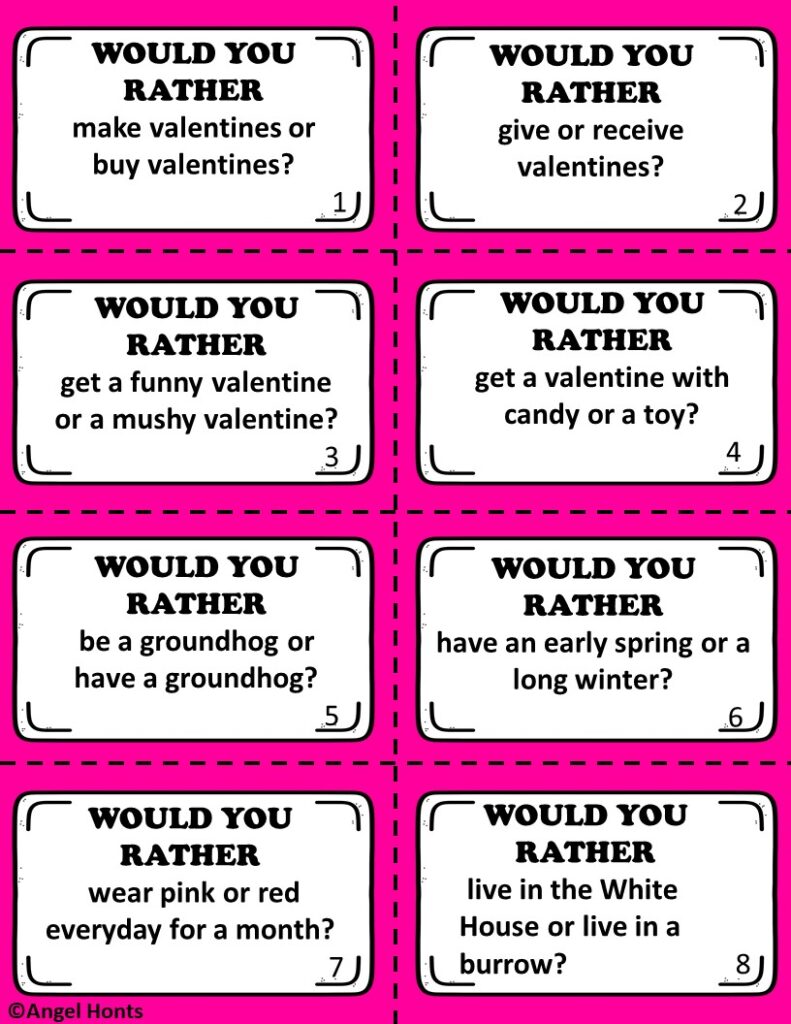 Would You Rather - Valentine's Edition, Games