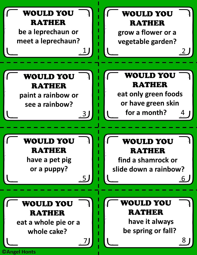 How to use Would You Rather Questions and Activities Learn and Teach