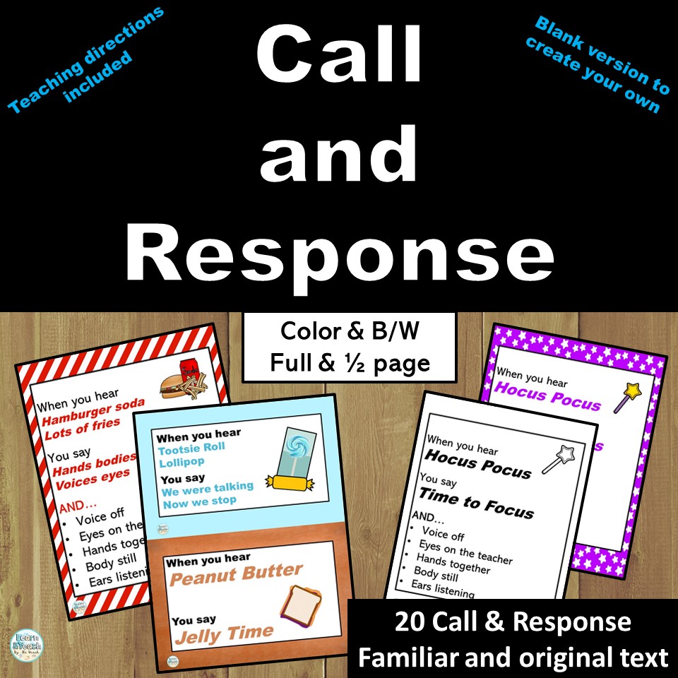 call and response is an example of a class attention getter