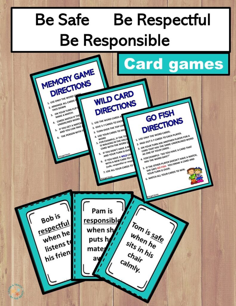Card games for teaching values