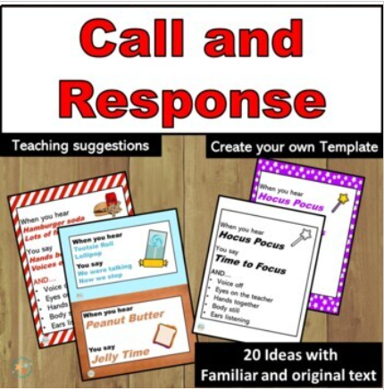 Call and Response Ideas for Classroom Management